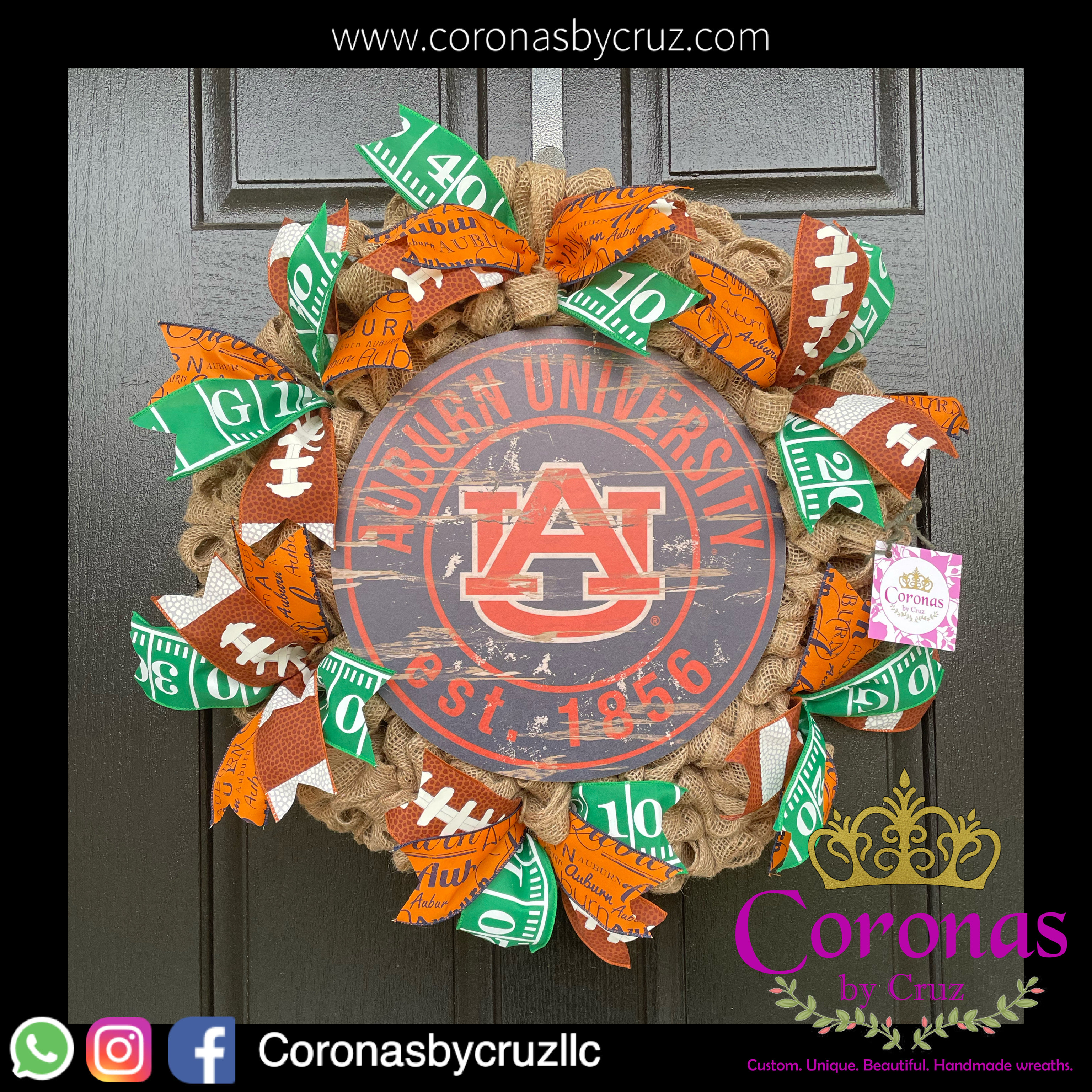 AU Wreath,Auburn Wreath,War Eagle,Aubie,Sports Wreath,College Wreath,Deco Mesh Wreath,Front Door Wreath,Auburn College,Auburn Tigers Wreath